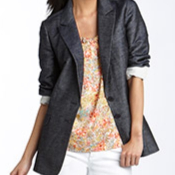 Halogen Linen Summer Boyfriend Blazer Jacket - Picture 1 of 9